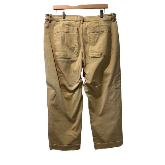 Everlane Yellow/Khaki Cropped Straight Pants size 20 - Picture 3 of 6